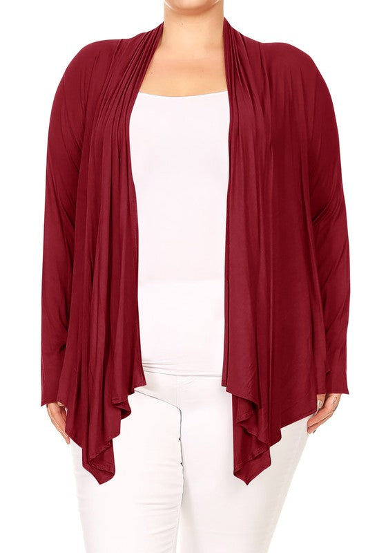 Soft and Stretchy Draped Cardigan - Perfect for Cooler Weather