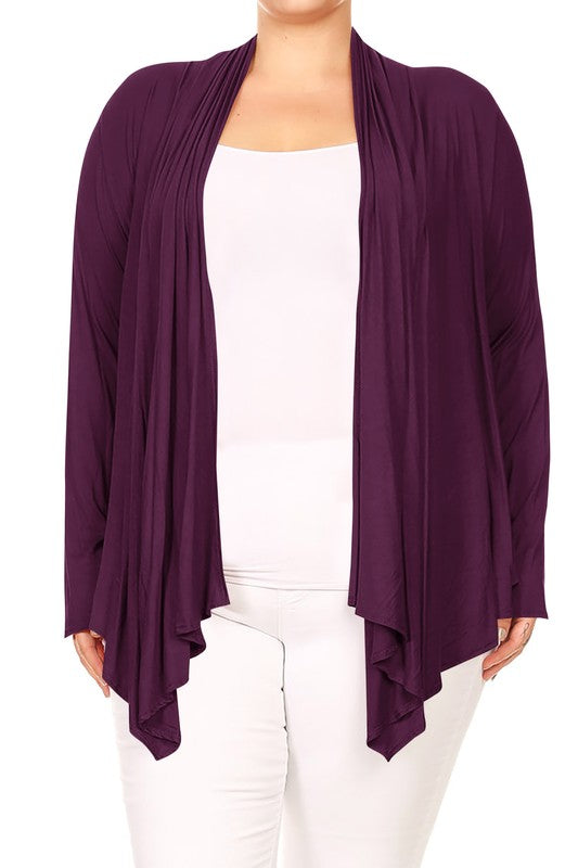 Soft and Stretchy Draped Cardigan - Perfect for Cooler Weather