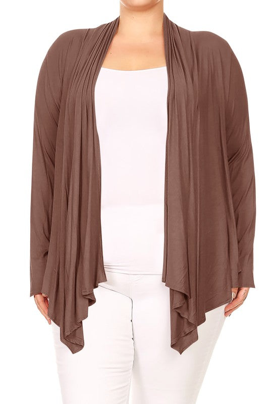 Soft and Stretchy Draped Cardigan - Perfect for Cooler Weather