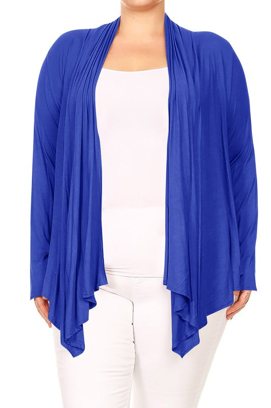 Soft and Stretchy Draped Cardigan - Perfect for Cooler Weather