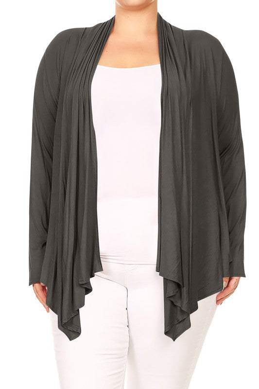 Soft and Stretchy Draped Cardigan - Perfect for Cooler Weather