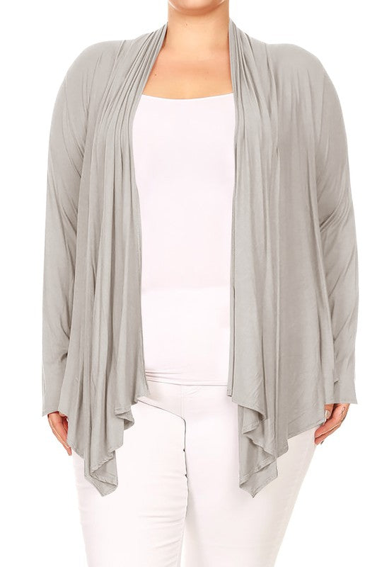 Soft and Stretchy Draped Cardigan - Perfect for Cooler Weather