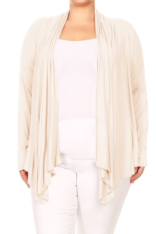 Soft and Stretchy Draped Cardigan - Perfect for Cooler Weather