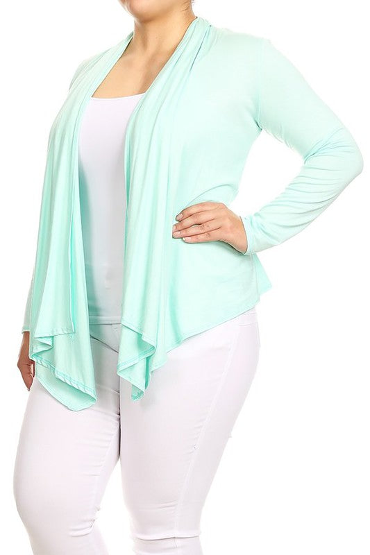 Soft and Stretchy Draped Cardigan - Perfect for Cooler Weather