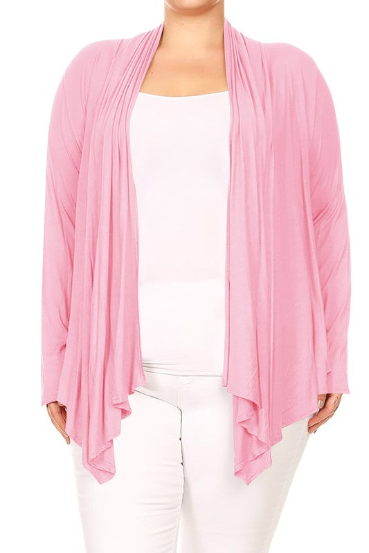 Soft and Stretchy Draped Cardigan - Perfect for Cooler Weather