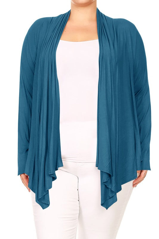 Soft and Stretchy Draped Cardigan - Perfect for Cooler Weather
