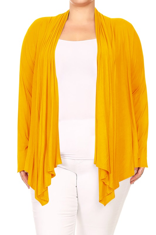 Soft and Stretchy Draped Cardigan - Perfect for Cooler Weather