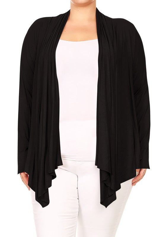 Soft and Stretchy Draped Cardigan - Perfect for Cooler Weather