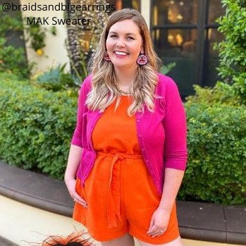 Crewneck Button Down Knit Plus Size Cardigans