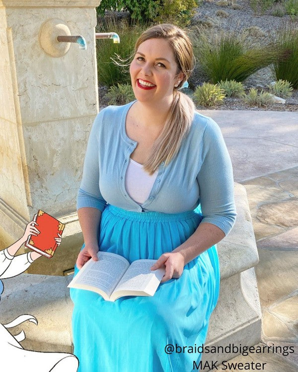Crewneck Button Down Knit Plus Size Cardigans