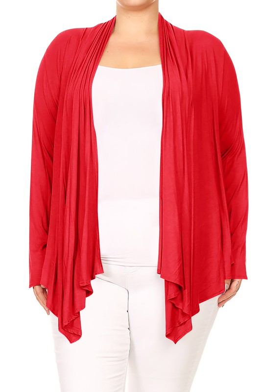 Soft and Stretchy Draped Cardigan - Perfect for Cooler Weather