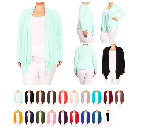 Soft and Stretchy Draped Cardigan - Perfect for Cooler Weather