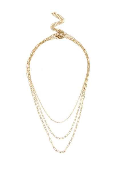 Triple Chain Link Necklace Set - 3 Styles