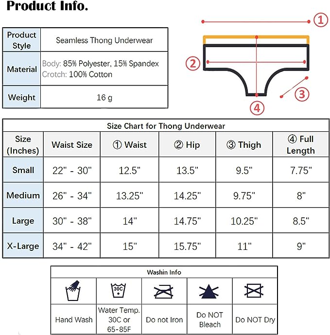 Seamless T Back Panty Cotton Breathable Thongs Panties for Women 3 Pack