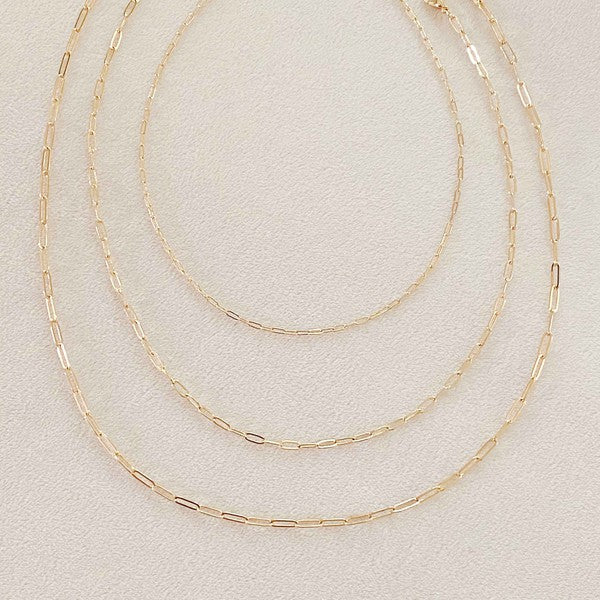 Triple Chain Link Necklace Set - 3 Styles