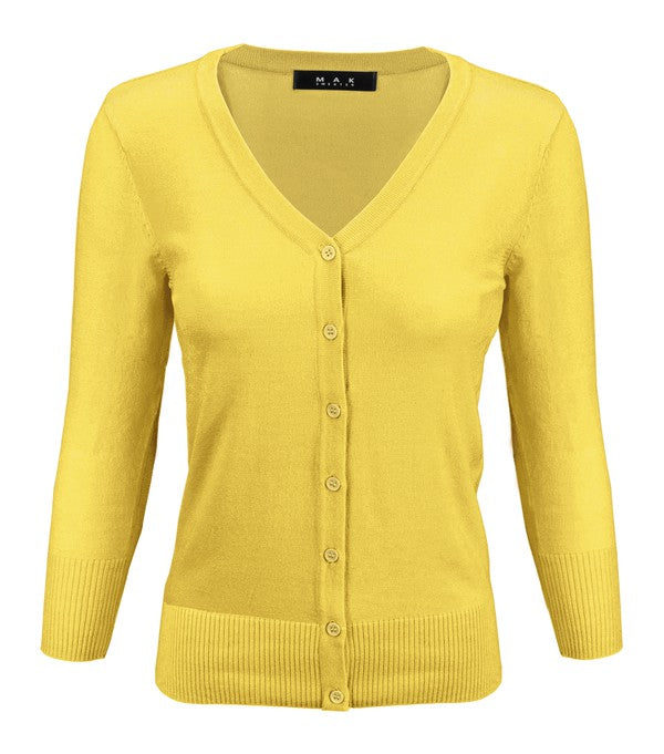 Crewneck Button Down Knit Plus Size Cardigans