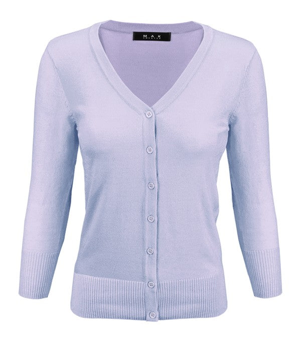 Crewneck Button Down Knit Plus Size Cardigans