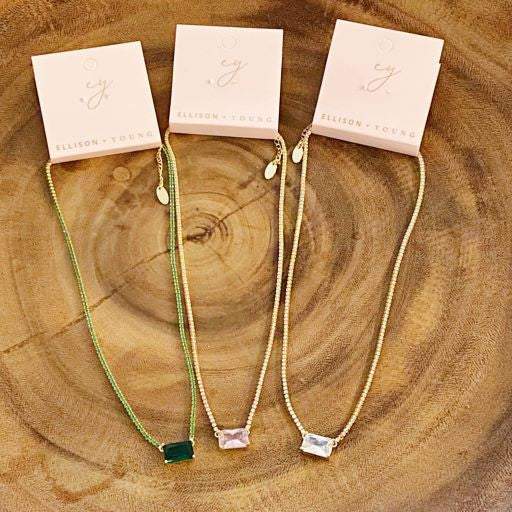 Emerald Cut Pendant Tennis Necklace - Classy and Versatile