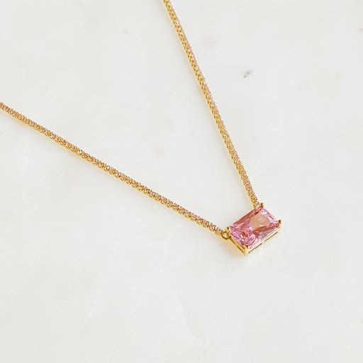 Emerald Cut Pendant Tennis Necklace - Classy and Versatile