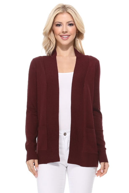 Open Front Shrug Sweater Knit Cardigan