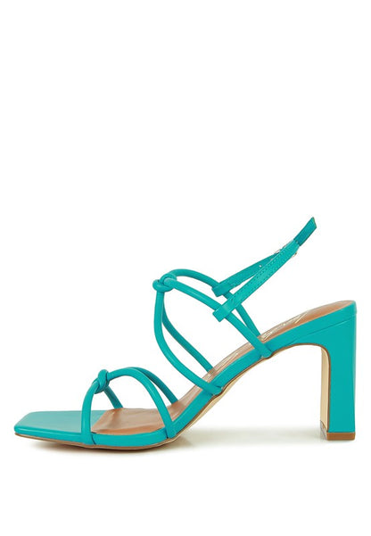 Kralor Knotted Strap Italian Block Heel Sandals