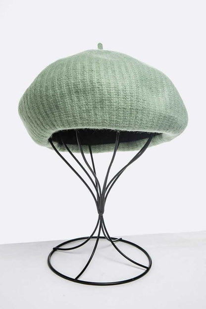 Brushed Wool Structure Beret