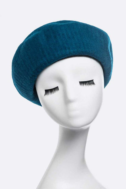 Brushed Wool Structure Beret