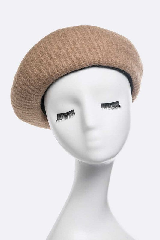 Soft Wool Blend Structure Beret