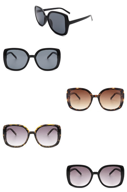 Women Square Oversize Retro Fashion Sunglasses