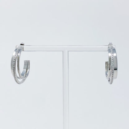 18k Gold Irene Dimensional Hoop Earrings - Stunning 3-Layered Design