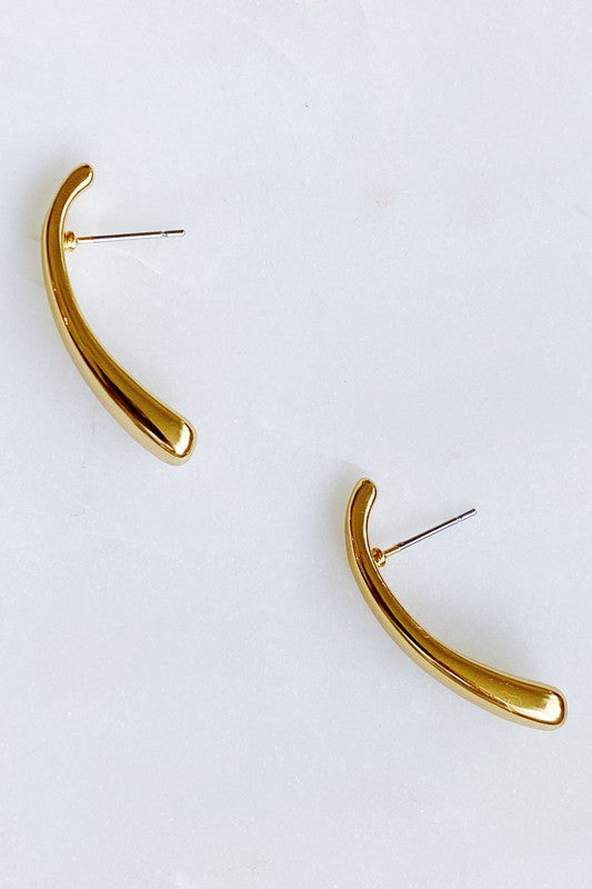 18k Gold Simplicity Earrings - Stylish, Sleek, and Subtle Charm