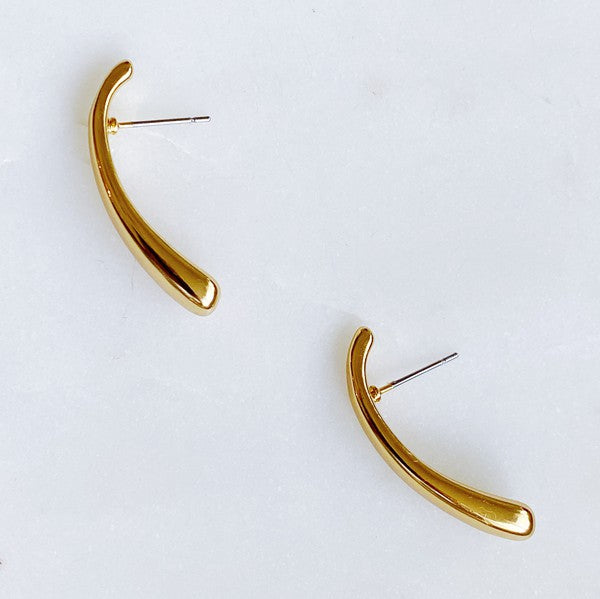 18k Gold Simplicity Earrings - Stylish, Sleek, and Subtle Charm