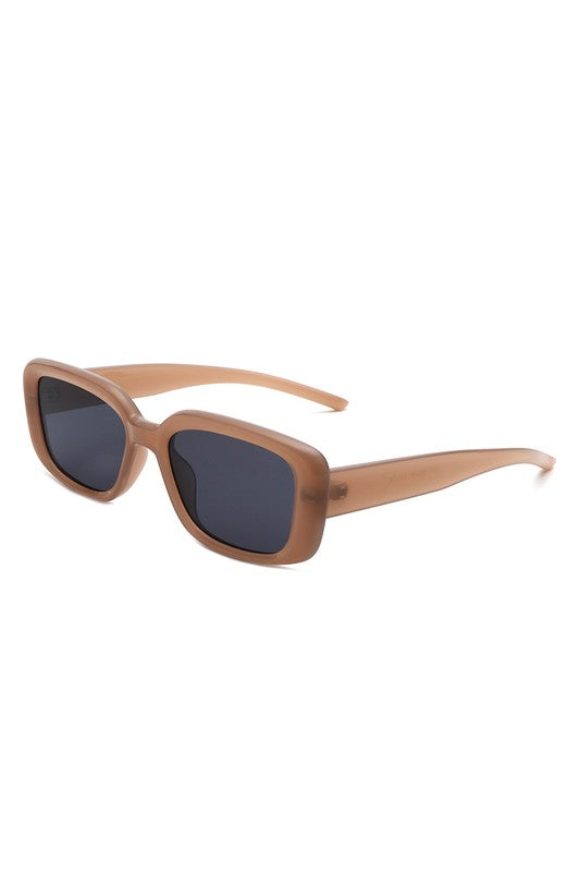 Rectangle Retro Flat Top Square Sunglasses