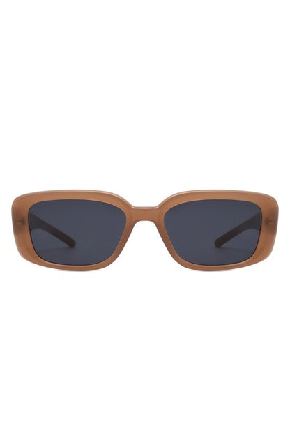 Rectangle Retro Flat Top Square Sunglasses