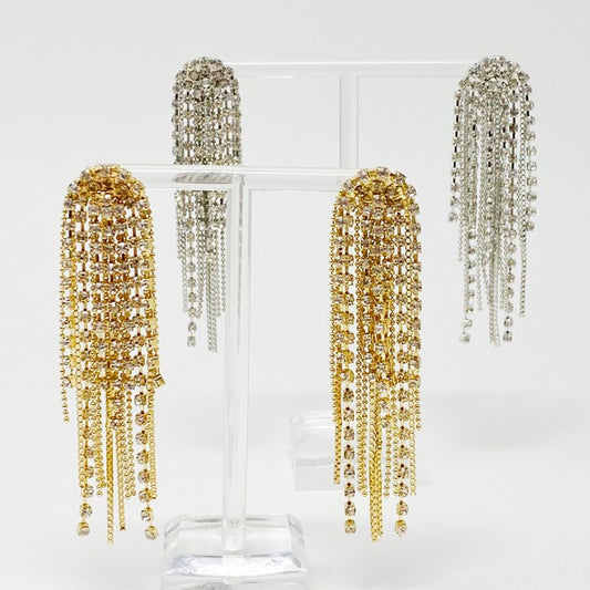 Chain And Shine Fringe Earrings