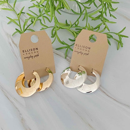 Light And Modern Hoop Earrings - Sleek and Timeless Accessories