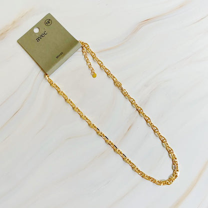 18K Gold My Favorite Chain Necklace - Designer Inspired Statement Piece for Elegance