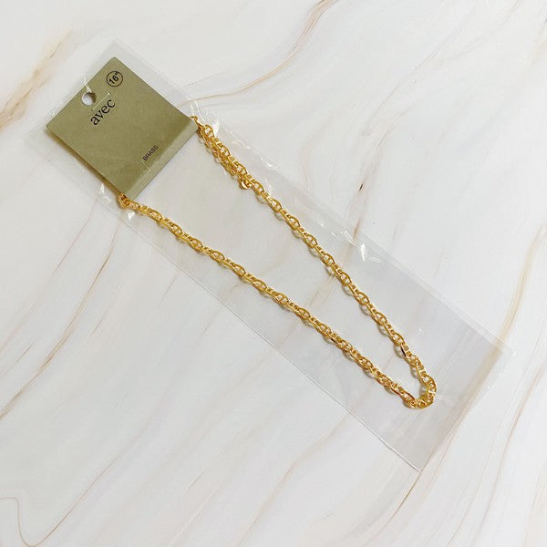 18K Gold My Favorite Chain Necklace - Designer Inspired Statement Piece for Elegance