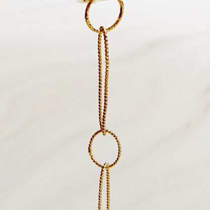 Dangle Dainty Chain Earrings - Gold-Plated Drop Design for Chic Style and All-Day Comfort