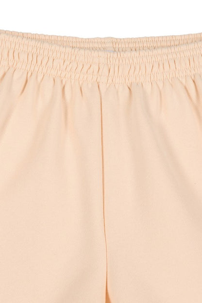 Cream sweat shorts