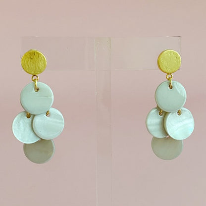 Shell Disc Chandelier Earring