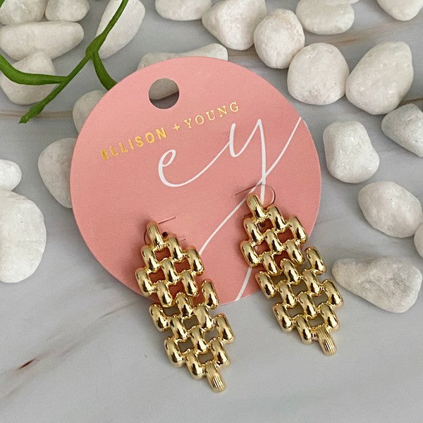 City Girl Chain Earrings - Sophisticated and Chic Lightweight Design