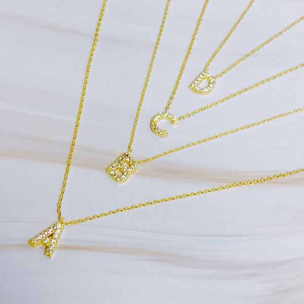 18K Gold Initial Necklace: Understated Beauty