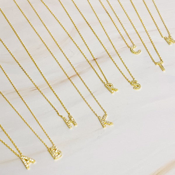 18K Gold Initial Necklace: Understated Beauty