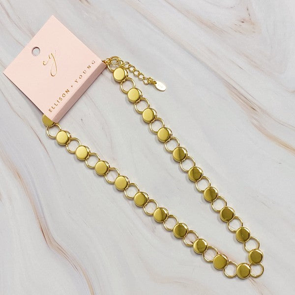 18K Gold Maria Link Chain Necklace - Sophisticated and Timeless Style