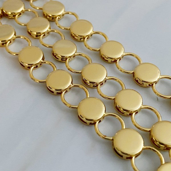 18K Gold Maria Link Chain Necklace - Sophisticated and Timeless Style