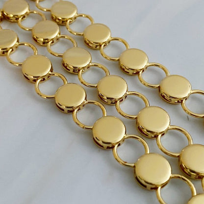 18K Gold Maria Link Chain Necklace - Sophisticated and Timeless Style