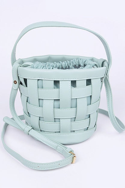 2 In 1 Open Weaved Bucket Swing Bag