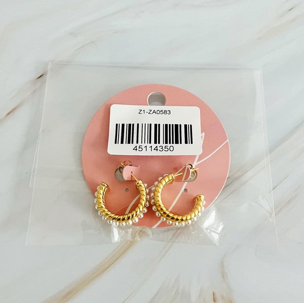 My Lady Pearl Mix Hoop Earrings