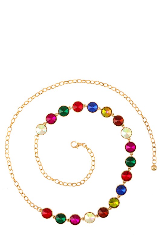 Circle Jewel Chain Belt